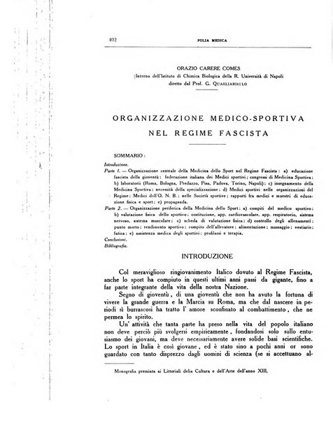 Folia medica periodico trimensile di patologia e clinica medica