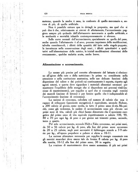 Folia medica periodico trimensile di patologia e clinica medica