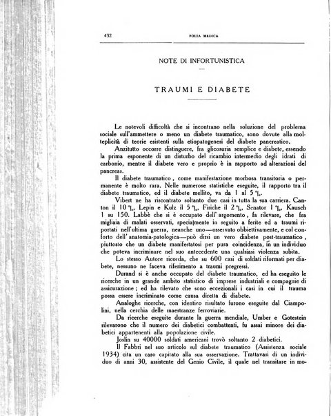 Folia medica periodico trimensile di patologia e clinica medica