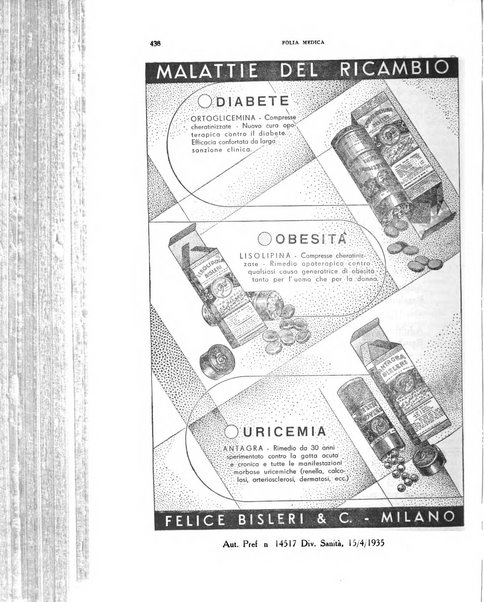 Folia medica periodico trimensile di patologia e clinica medica