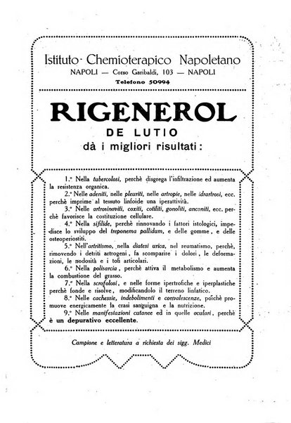 Folia medica periodico trimensile di patologia e clinica medica