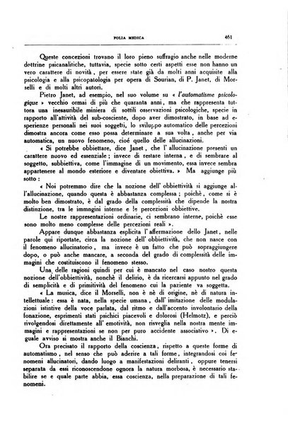 Folia medica periodico trimensile di patologia e clinica medica