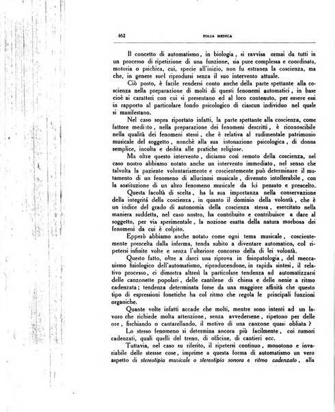 Folia medica periodico trimensile di patologia e clinica medica