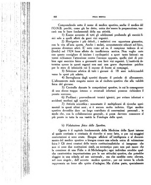 Folia medica periodico trimensile di patologia e clinica medica