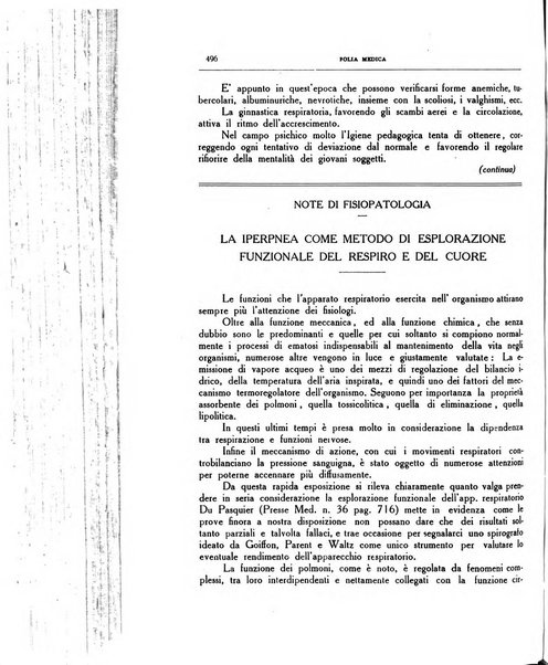 Folia medica periodico trimensile di patologia e clinica medica