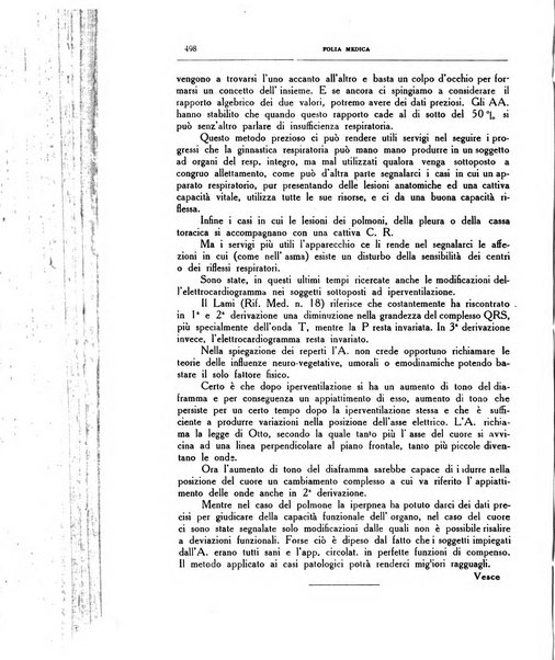 Folia medica periodico trimensile di patologia e clinica medica