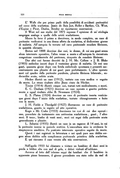 Folia medica periodico trimensile di patologia e clinica medica