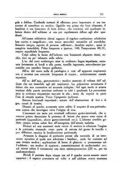 Folia medica periodico trimensile di patologia e clinica medica