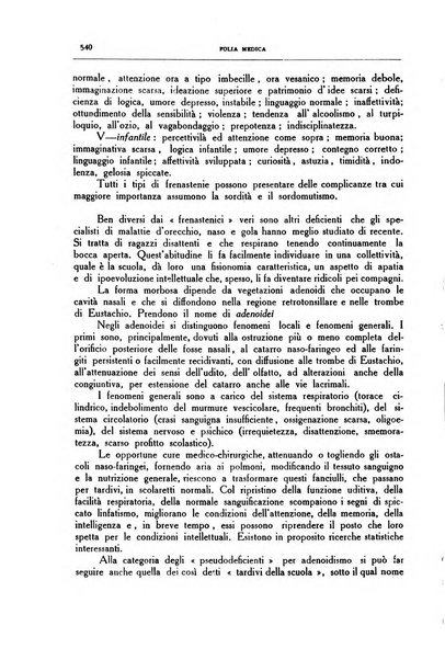 Folia medica periodico trimensile di patologia e clinica medica