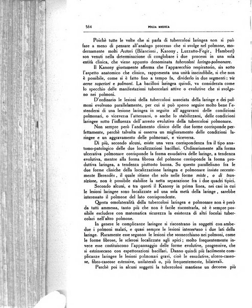 Folia medica periodico trimensile di patologia e clinica medica