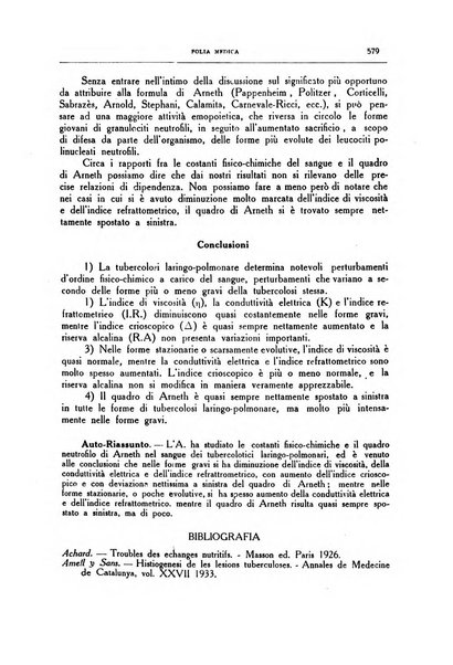 Folia medica periodico trimensile di patologia e clinica medica