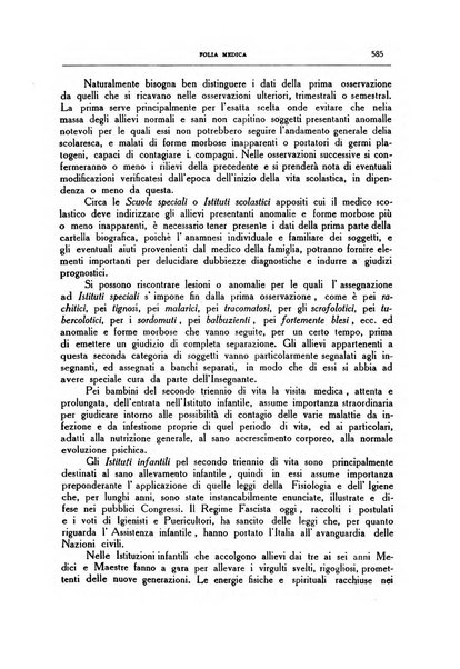 Folia medica periodico trimensile di patologia e clinica medica