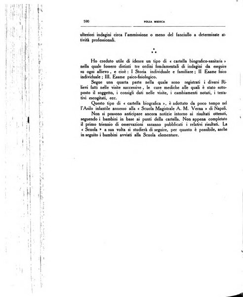 Folia medica periodico trimensile di patologia e clinica medica