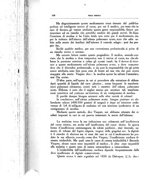 Folia medica periodico trimensile di patologia e clinica medica