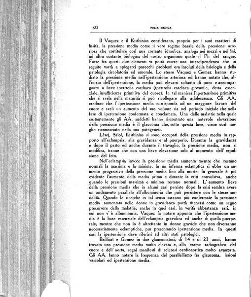 Folia medica periodico trimensile di patologia e clinica medica