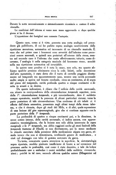 Folia medica periodico trimensile di patologia e clinica medica