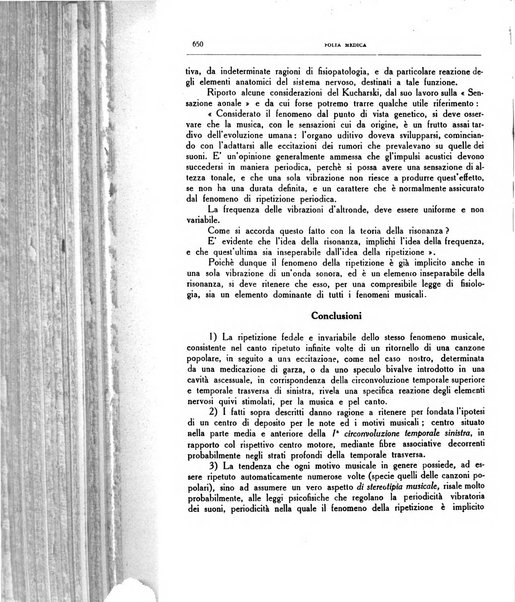 Folia medica periodico trimensile di patologia e clinica medica