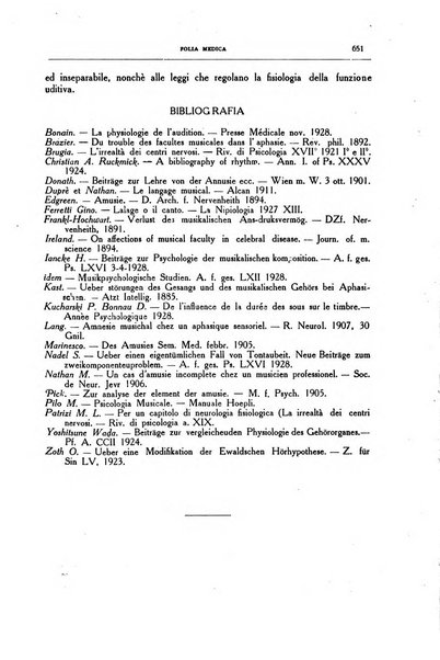 Folia medica periodico trimensile di patologia e clinica medica