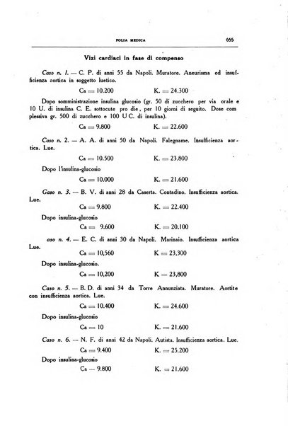 Folia medica periodico trimensile di patologia e clinica medica