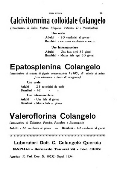 Folia medica periodico trimensile di patologia e clinica medica