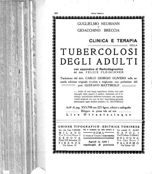 Folia medica periodico trimensile di patologia e clinica medica