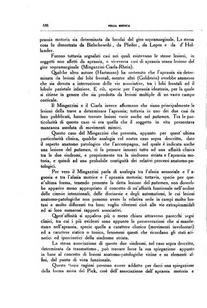 Folia medica periodico trimensile di patologia e clinica medica