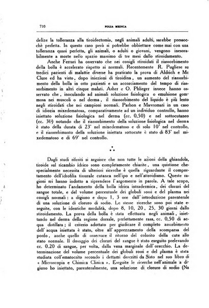 Folia medica periodico trimensile di patologia e clinica medica