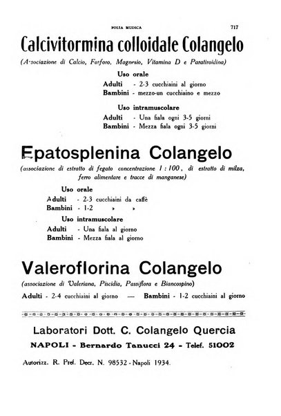 Folia medica periodico trimensile di patologia e clinica medica