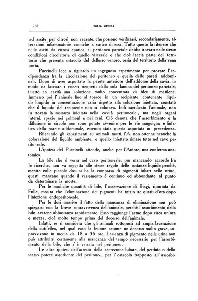 Folia medica periodico trimensile di patologia e clinica medica