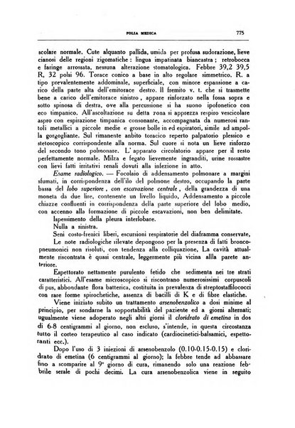 Folia medica periodico trimensile di patologia e clinica medica