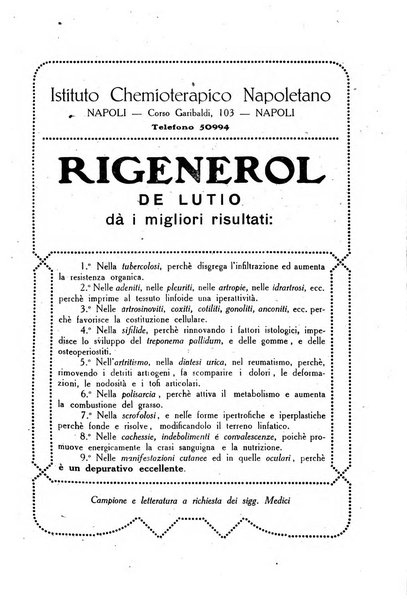 Folia medica periodico trimensile di patologia e clinica medica