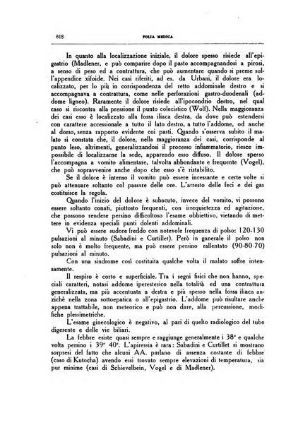 Folia medica periodico trimensile di patologia e clinica medica