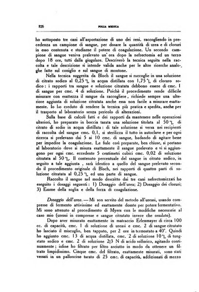 Folia medica periodico trimensile di patologia e clinica medica