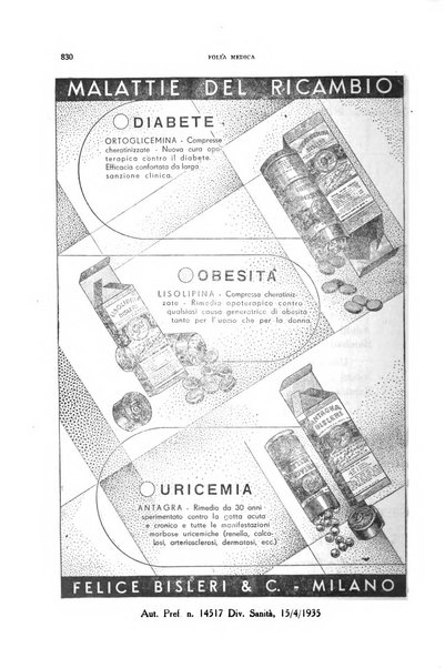 Folia medica periodico trimensile di patologia e clinica medica