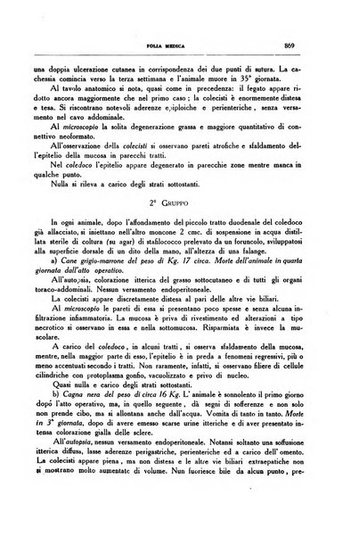 Folia medica periodico trimensile di patologia e clinica medica