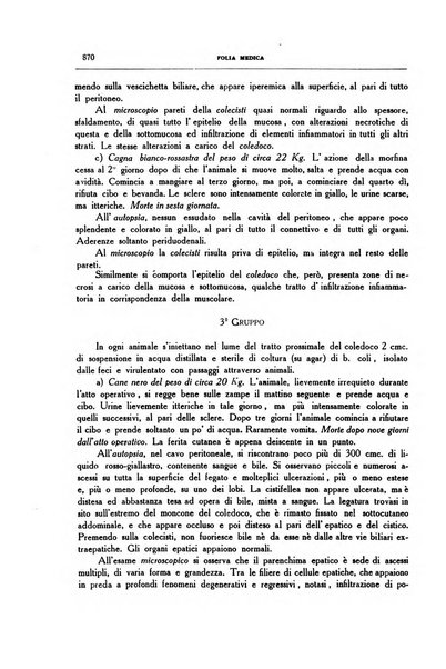 Folia medica periodico trimensile di patologia e clinica medica