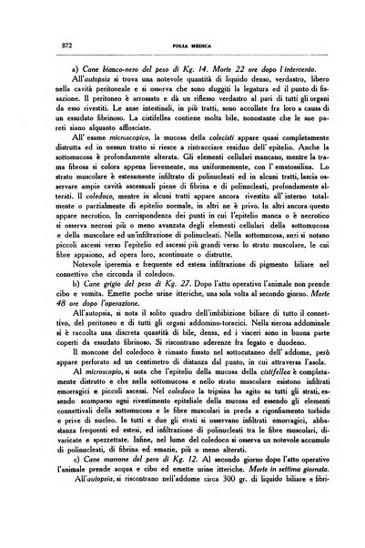 Folia medica periodico trimensile di patologia e clinica medica