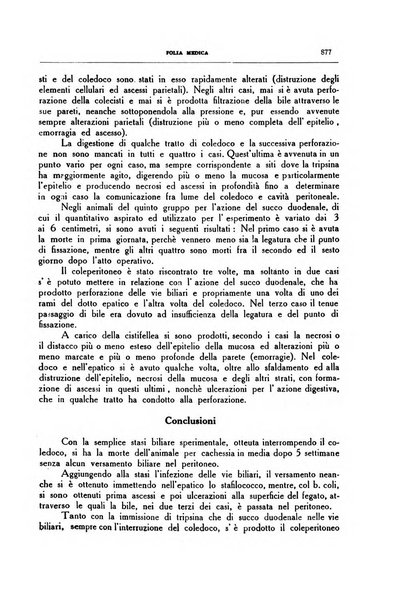 Folia medica periodico trimensile di patologia e clinica medica