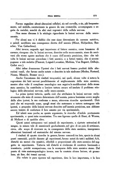 Folia medica periodico trimensile di patologia e clinica medica