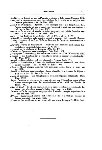 Folia medica periodico trimensile di patologia e clinica medica