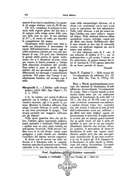 Folia medica periodico trimensile di patologia e clinica medica