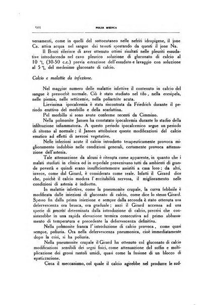 Folia medica periodico trimensile di patologia e clinica medica