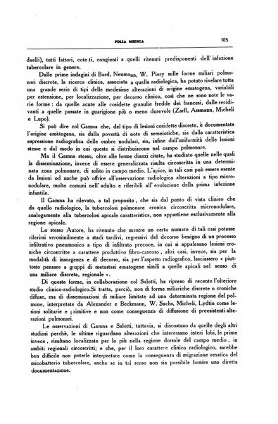 Folia medica periodico trimensile di patologia e clinica medica