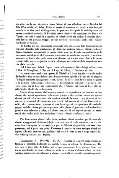 Folia medica periodico trimensile di patologia e clinica medica