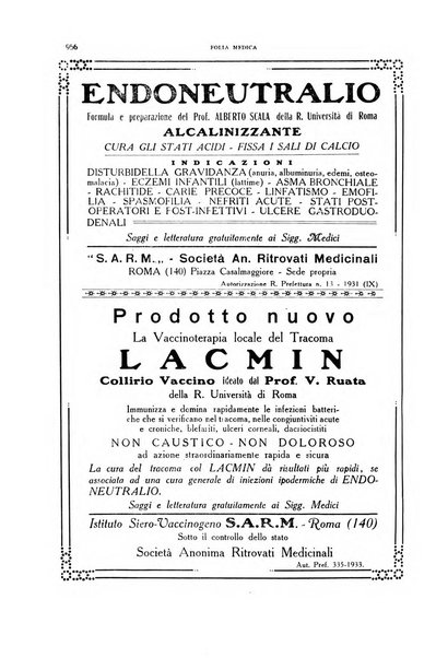 Folia medica periodico trimensile di patologia e clinica medica