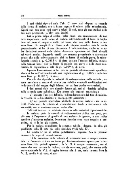 Folia medica periodico trimensile di patologia e clinica medica