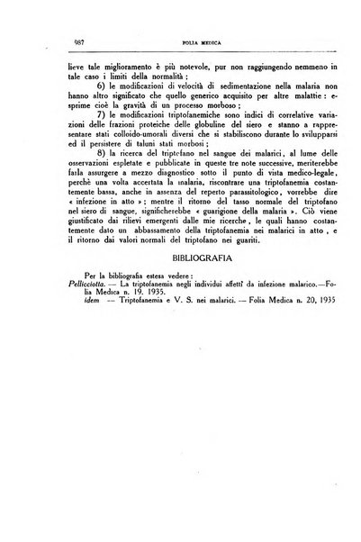 Folia medica periodico trimensile di patologia e clinica medica