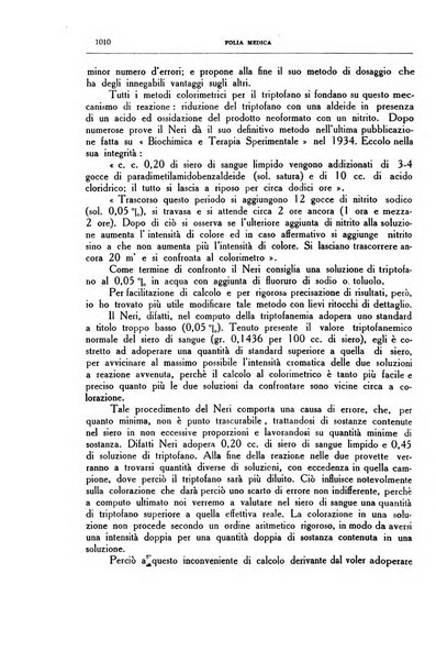 Folia medica periodico trimensile di patologia e clinica medica