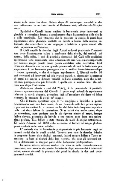 Folia medica periodico trimensile di patologia e clinica medica