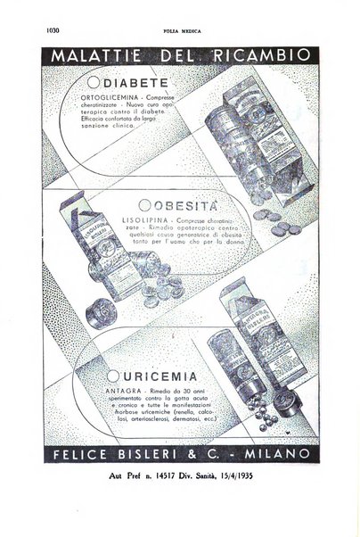 Folia medica periodico trimensile di patologia e clinica medica